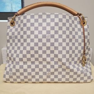 Louis Vuitton White and Gray Shoulder Bag